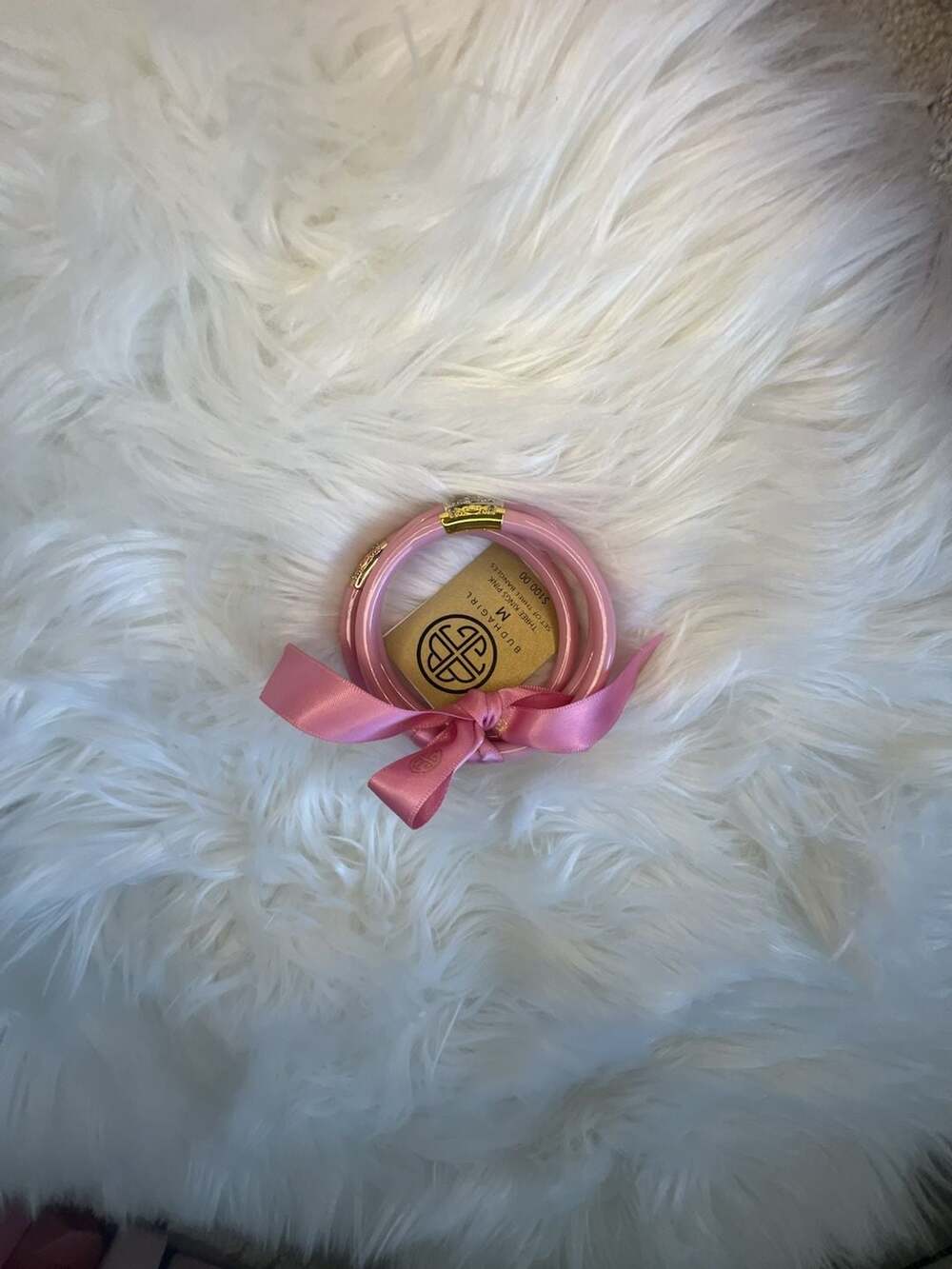 Budhagirl Three Kings Pink Set of Three Bangles Size M - Picture 2 of 4